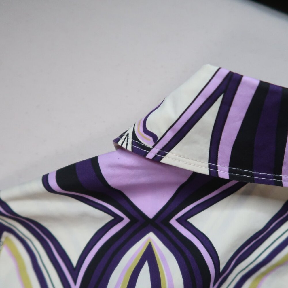 Vintage Bebe Purple Collard Snap Button Long Sleeve Blouse - Picture 16 of 16